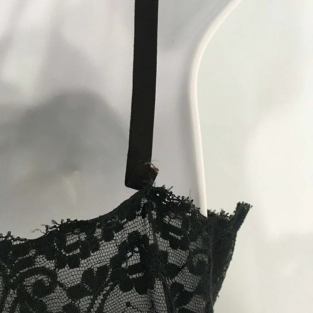 Fischer Heavenly Lingerie Vintage Black Lace Full Slip, 32 bust‎ - Picture 6 of 9